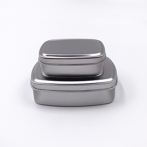 Tarro <span class=keywords><strong>rectangular</strong></span> con tapa de aluminio, caja de lata para almacenamiento de alimentos, especias, té, pastel, regalo - Product Image 3
