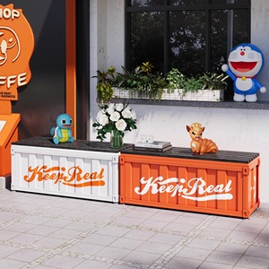 Hiện đại công nghiệp gió Giày thay đổi băng ghế dự bị Net Màu Đỏ anticorrosive gỗ sofa phân cho văn phòng nhà ngoài trời phòng tập thể dục phần còn lại khu vực lưu trữ - Product Image 2