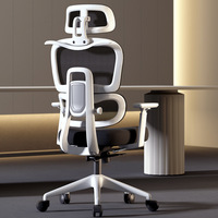 Chaise de bureau pivotante moderne et économique à dossier haut, entièrement en maille, ergonomique, avec support lombaire
