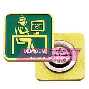 Fabricant d'épingles en Chine Épingle en émail souple personnalisée Insigne en métal Épinglette souple personnalisée pour <span class=keywords><strong>agent</strong></span> <span class=keywords><strong>de</strong></span> service à la clientèle - Product Image 1