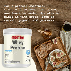 אבקת חלבון מי גבינה מרוכזת OEM, 2 פאונד, ללא טעם, 18 גרם חלבון, גלוטמין, 90 קלוריות, תמיכה בכושר, תפקוד שרירים, התאוששות - Product Image 5