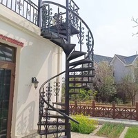 Einfach zu Installierende Villa-Gewerbe-Glas-Wendeltreppe, Innenbereich-Holzstufen-Helikal-Treppe für Wohngebäude