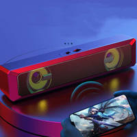 Bar Wireless BT Speaker Desktop Subwoofer Haut-parleurs Usb avec RGB rougeoyant coloré