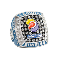 Hochwertige Klassische Jugend-Sport Basketball Fußball Baseball Softball MLB Champion Ring Maßgefertigte Legierung Naturstein Gold