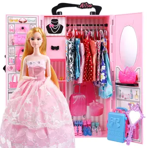 Детская гардеробная, свадебная кукла, игрушечный дом, подарок на день рождения, Подарочная коробка, кукольный набор