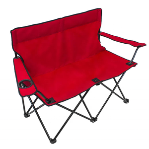 Portable pliable lits extérieure pique-nique oxford plage causeuse pliant couple <span class=keywords><strong>2</strong></span> homme double doublé double chaise de <span class=keywords><strong>camping</strong></span> avec porte-gobelet - Product Image 4