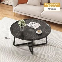 Table basse moderne avec plateau en bois et structure en métal pour salon, durable, facile à nettoyer, avec un design simple de table d'appoint pour canapé