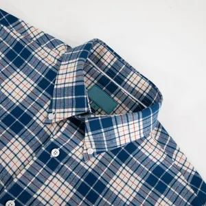 Cotton Plus Size Men'S Shirts Button Up Clothes Summer Casual Custom Style Long-Sleeve Plaid Shirt