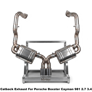 ระบบท่อไอเสียแบบ Catback น้ำหนักเบา Vortex ผลิตจากไทเทเนียม สำหรับรถ Porsche Boxster Cayman 981 2.7 3.4 ชุดแต่งสำหรับการแข่งขันบนสนาม - Product Image 1
