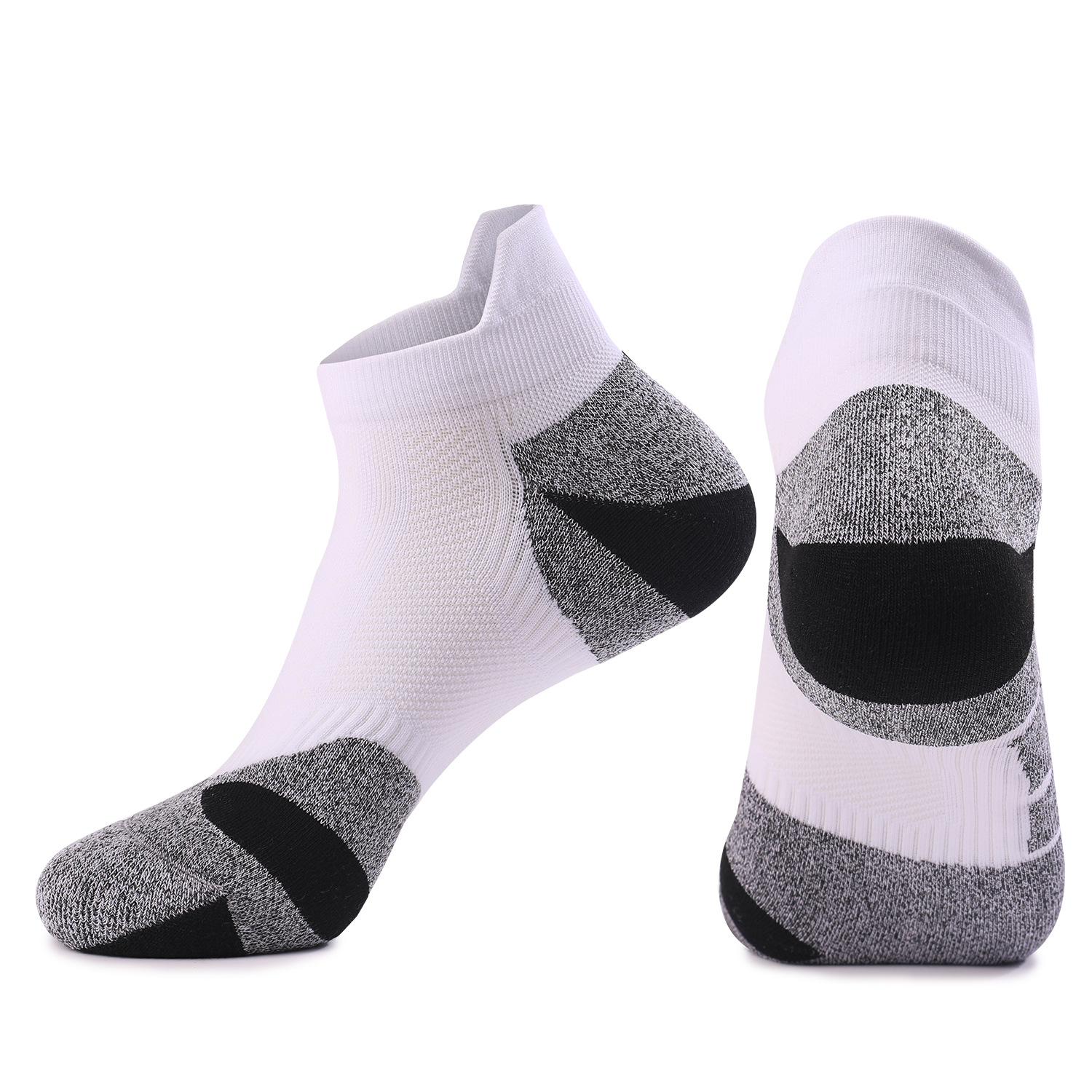 L50 white short tube-coolmax running socks