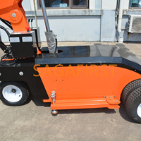 Grue mobile tout-terrain avec ventouse pour le levage de plaques métalliques industrielles sur sols de entrepôt irréguliers
