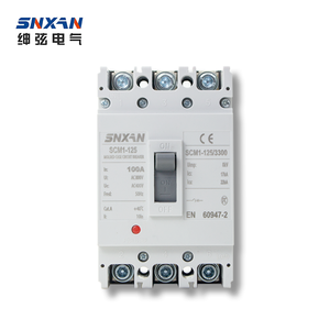 MCCB Elektronik tahan lama-High Double Breakpoint dapat disesuaikan grosir 3P 100A AC 400V SCM-125/3300 harga pabrik saklar udara - Product Image 1