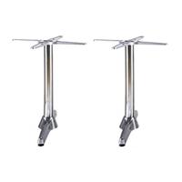 Base en aluminium commerciale 22''x22'' pour plateau de table carré ou rond 24''x30'' pour restaurant extérieur, finition argentée