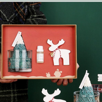Ensemble de diffuseur de parfum et bougie en forme de Noël, coffret cadeau élégant, idéal pour la fragrance d'intérieur et la décoration des fêtes