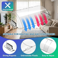 Déflecteur d'air et de ventilation au sol, adapté aux aérateurs de plafond latéraux, taille réglable de 9 à 15,5 pouces, dirige avec précision le flux d'air