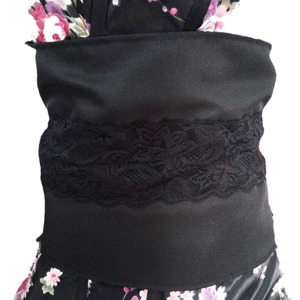 Zixiao Sakura Kimono Dress Women Adult Stage Dance Performance Wear Polyester Black And Red Floral Pattern - Product Image 5