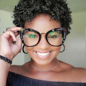 Gafas Ópticas Cat Eye para Mujer, Novedad 2021, Gafas para Computadora con Marco Grande, Anti Luz Azul - Product Image 1