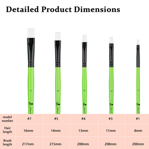 Pinceles de Acuarela de Alta Calidad en Oferta, con Pelo de Nailon Premium que No se Deforma, Juego de Pinceles Planos para Pintura Gouache - Product Image 4