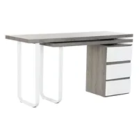 Bureau en MDF et métal 150x120x75 GRIS