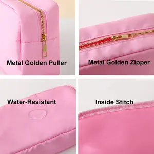 Stock NO MOQ Multi Colors Large Travel Makeup Bags For Men Toiletry Bags For Girls Nylon Zipper Cosmetic Bag For Women