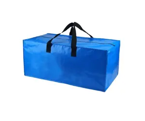 Emballage laminé imperméable à taille personnalisée impression de mode sac tissé PP extra large avec fermeture éclair