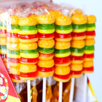 Bonbons gélifiés Super Viviga en forme de burger, doux et sucrés, certifiés Halal, disponibles en vrac en boîtes