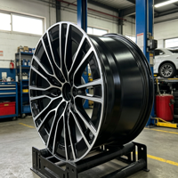 Jantes de course multi-rayons personnalisées JWYC avec logo, 17-19 pouces, PCD 5x112/5x120/5x130, en alliage d'aluminium argenté pour rénovation/amélioration