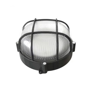 Ip65 hình bầu dục và hình tròn công nghiệp Đèn tường <span class=keywords><strong>E27</strong></span> chủ độ ẩm bằng chứng Đen vách ngăn LED Tường ánh sáng - Product Image 3