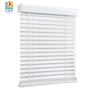 Persianas de Madera Sintética Personalizadas para Ventanas, <span class=keywords><strong>Cinta</strong></span> Adhesiva de Plástico para Persianas Venecianas de 50 mm, Persianas de Madera Sintética Certificadas sin Cordones, 2 Persianas - Product Image 2