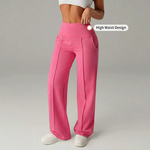 <span class=keywords><strong>Pantaloni</strong></span> Sportivi da <span class=keywords><strong>Donna</strong></span> Personalizzabili <span class=keywords><strong>con</strong></span> Logo, <span class=keywords><strong>Comodi</strong></span> e Larghi, a Gamba Larga, per Corsa e Allenamento, Tinta Unita, <span class=keywords><strong>Vita</strong></span> Alta, <span class=keywords><strong>con</strong></span> Tasche - Product Image 6