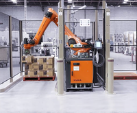 Robot de palettisation à long bras KUKA KR 120 R3200 PA 120 kg à haute efficacité pour l'empilage de boîtes avec une pince à vide