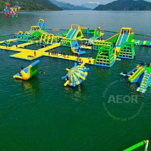 水遊び装置インフレータブル海水遊園地フローティングインフレータブル水スイング - Product Image 2