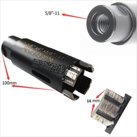 1 mèches diamantées de 3/8 pouces pour granit à sec 5/8-11 mèches de protection brasées sous vide