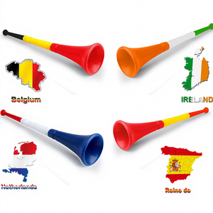 Vuvuzela de sport OEM 61,5*11cm, personnalisable avec logo, en PE, à trois cornes, pour événements sportifs européens - Product Image 1
