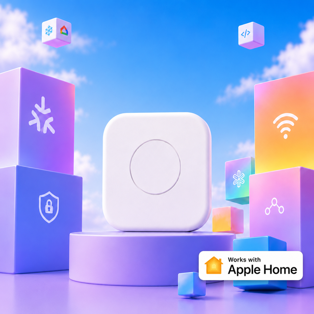JINK Switch One Smart Wireless Switch One Button Scene Controller Zigbee 3.0 for Apple Home Smart Devices