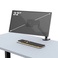 Support de moniteur Charmount à 3 hauteurs réglables, support de bras pour ordinateur, support de moniteur surélevé
