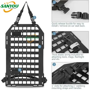 Car Seat Back Organizer For Jeep JK/JL/JT car accessories Rigid Molle Panels for Vehicles universal rear seat storage Trailer