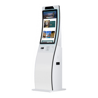 Kiosque de paiement tactile sur pied pour intérieur, personnalisable, garantie 12 mois, scanner de passeport, imprimante de billets pour