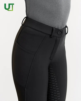 Nouveau pantalon d'équitation moulant pour sports de plein air avec protection intégrale des genoux et élastique pour femme
