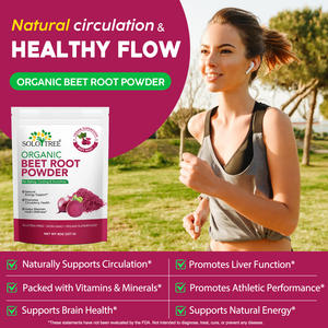 SOLOTREE Organic Beterraba <span class=keywords><strong>Root</strong></span> Powder Suplemento Extrato Herbal que Mantém a Saúde do Coração e Promove a Função Circulatória - Product Image 2