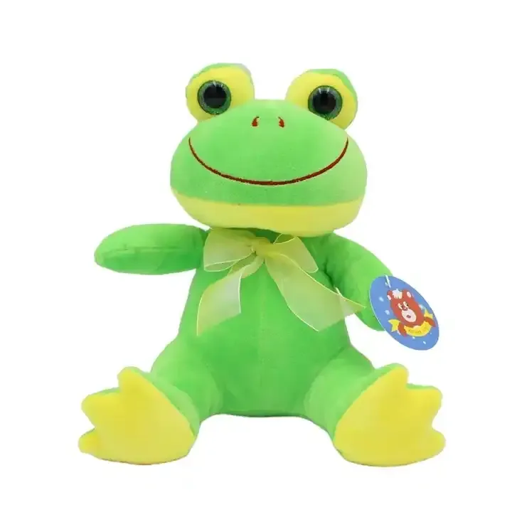 Зеленые пользовательские мягкие лягушки Мягкие плюшевые игрушки для девочек