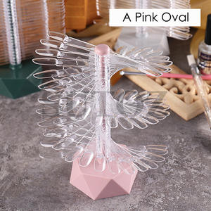 60 Uds. Paleta <span class=keywords><strong>de</strong></span> tabla <span class=keywords><strong>de</strong></span> colores <span class=keywords><strong>de</strong></span> puntas <span class=keywords><strong>de</strong></span> uñas <span class=keywords><strong>de</strong></span> práctica <span class=keywords><strong>de</strong></span> exhibición <span class=keywords><strong>de</strong></span> esmalte <span class=keywords><strong>de</strong></span> uñas Natural transparente con soporte blanco negro Rosa verde gris - Product Image 2