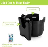 2-en-1 universel en plastique tasse et support de téléphone pour Uppababy Nuna Doona poussettes vélo scooters Scooters accessoire pour poussettes
