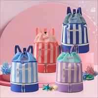 Sac à dos de plage portable, imperméable, avec compartiment sec et humide séparé, pour garçons et filles, sac de natation pour enfants