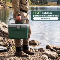 Glacière isotherme 16QT en PP et PU pour camping, pique-nique, stockage en véhicule, logo personnalisé, fabricant en gros