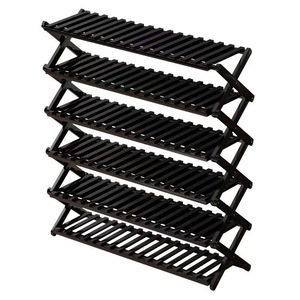 No installation required. Folding bamboo <b>shoe</b> <b>rack</b>, multi-layer <b>storage</b> <b>rack</b>, simple furniture, indoor <b>storage</b> <b>rack</b>, decorative - Product Image 4