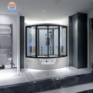 ห้องซาวน่าอบไอน้ำอะคริลิกทันสมัยในร่มพร้อมอ่างน้ำร้อนระบบนวดด้วยพลังน้ำ - Product Image 3