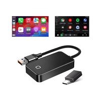 Adaptador Inalámbrico Portátil CarPlay Android Auto AI Box 2 en 1, Mini Adaptador Plug and Play, Bluetooth 5.2, WiFi, Sistema Operativo Linux, 1 Año de Garantía