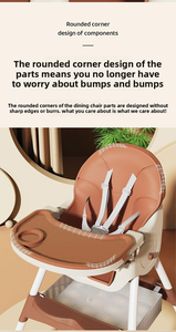 Chaise haute pliable 3 en 1 pour bébé, avec dossier inclinable réglable, chaise de repas multifonctionnelle et sécurisée pour nourrissons et tout-petits - Product Image 6