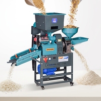 Moulin à riz multifonctionnel automatique combiné et décortiqueuse de paddy, modèle 6N40, 300 kg/h avec déstonneuse